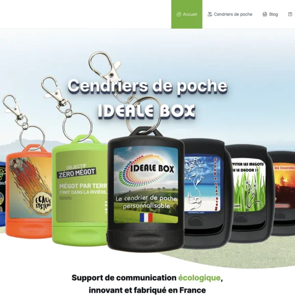 Cendriers de poche écologiques IDEALE BOX : les cendriers de poche éco-responsables fabriqués en France
